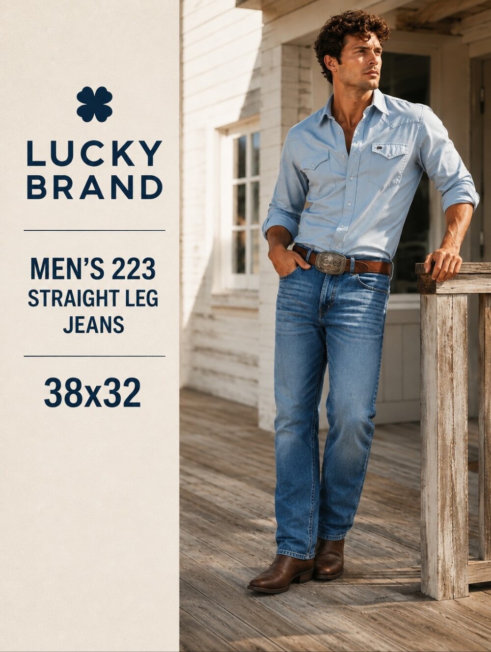 Lucky Brand Classic Wash Jeans | Men’s 38x32 | Straight Fit Denim | EUC - Picture 7 of 8